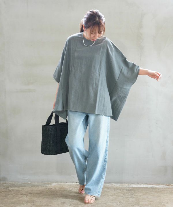 RIM.ARK（リムアーク）の「Stand collar poncho（ポンチョ