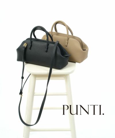 PUNTI.ネイビー ハンドバッグ タグ付き PUNTI.(プンティ) WALTZ-WIDE