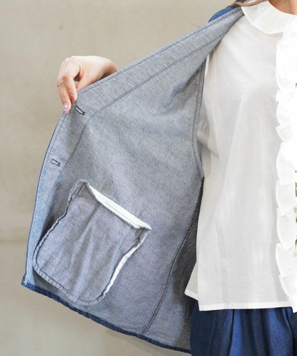 mizuiro ind(ミズイロインド)デニムベスト | BLEU COMME BLEU(ブルー
