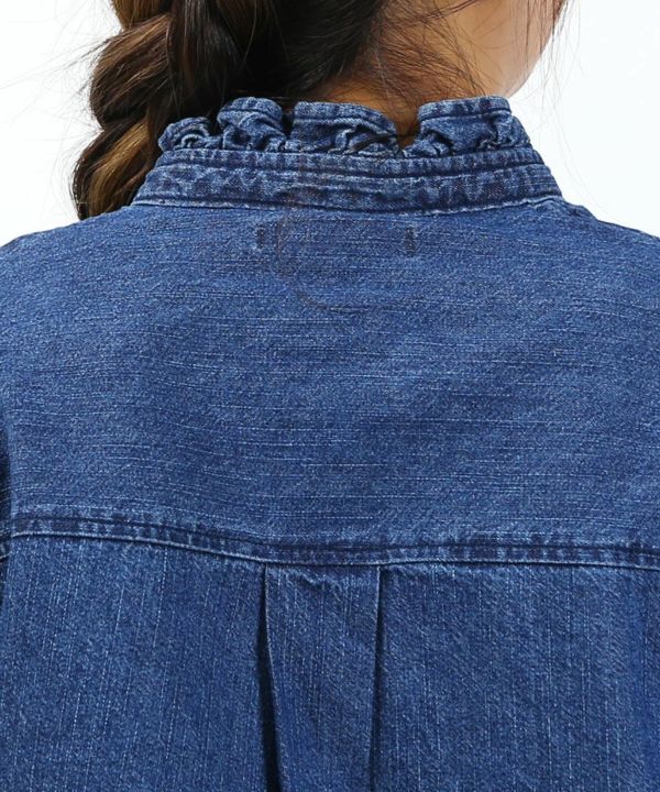 KELEN / ケレンフリルデザインデニムシャツ kelen(ケレン)フリルデザインデニムシャツ SYNTH | BLEU COMME BLEU