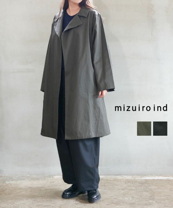 mizuiro ind ミズイロインド トレンチコート F 黒系