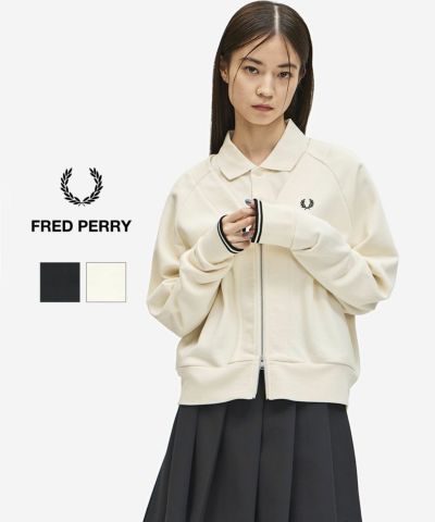 フレッドペリー Zip-Through Cardigan Tipped Pique Texture Cardigan(S Q27：BLACK / SHADED STONE