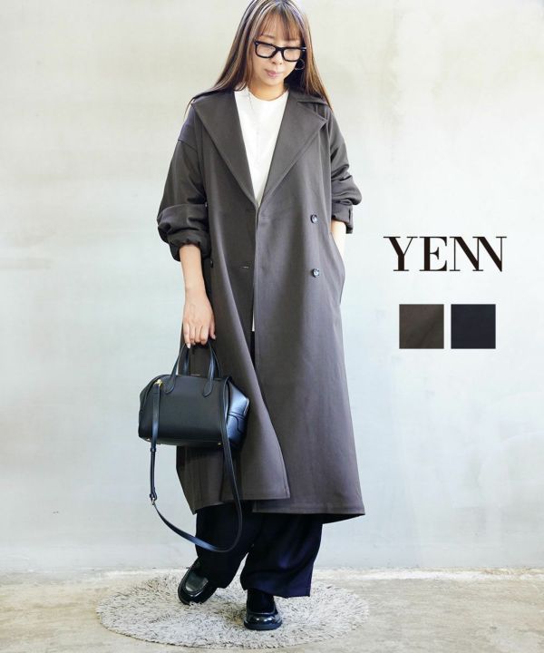 イェン タックデザインマキシコート YENN Y253-71088 国内正規品 2025秋冬新作 送料無料 YENN(イェン)タックデザインマキシコート | BLEU COMME BLEU(ブルー