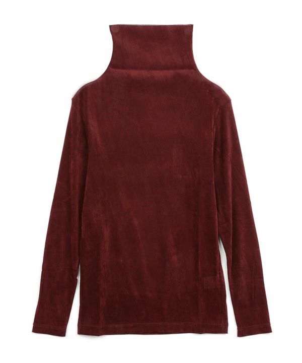 PUPULA(ププラ)チュールフロッキー シアー タートルネック カットソー