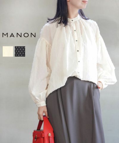 MANON(マノン)オーバーダイフレンチスリーブビッグアミカルシャツ