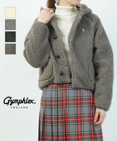 Gymphlex(ジムフレックス)ダウン フードショートジャケット | BLEU