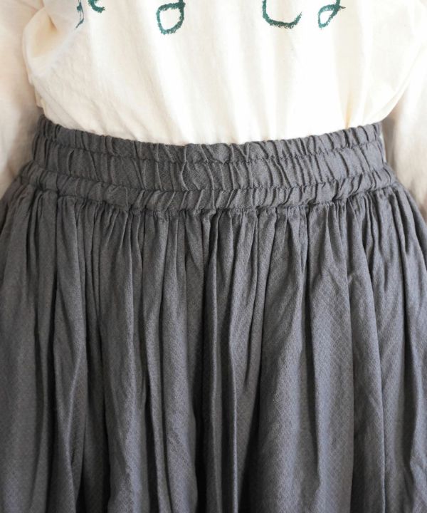 Gauze#(ガーゼ)アンティークジャガードギャザースカート | BLEU COMME