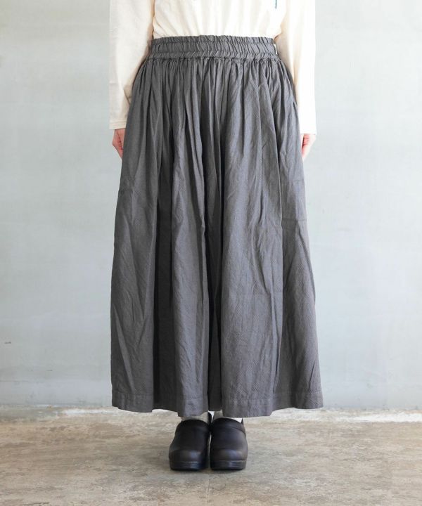 Gauze#(ガーゼ)アンティークジャガードギャザースカート | BLEU COMME