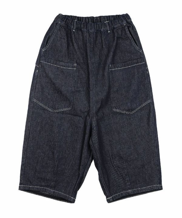 tumugu ツムグ スラブヤーン８分丈パンツindigo tumugu(ツムグ)スラブヤーンデニム 8分丈パンツ | BLEU COMME BLEU