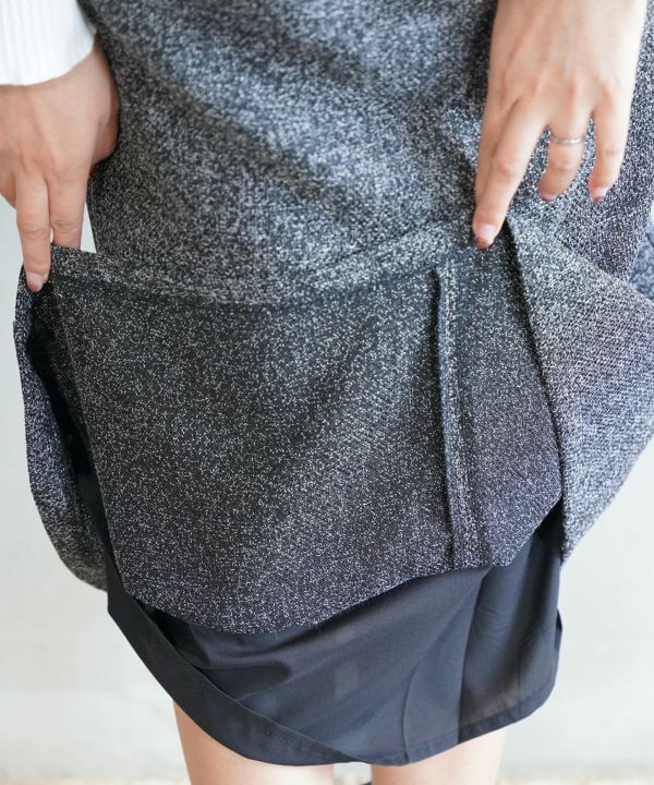 huitieme nid(ユイティーム)2WAY ツイードフリンジジャンパースカート