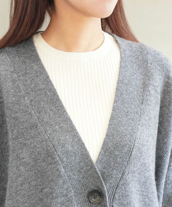 mizuiro ind(ミズイロインド)ワイドVネックカーディガン | BLEU COMME