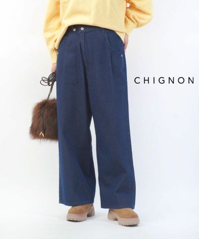 CHIGNON(シニヨン)アジャストラップデニムパンツ | BLEU COMME BLEU