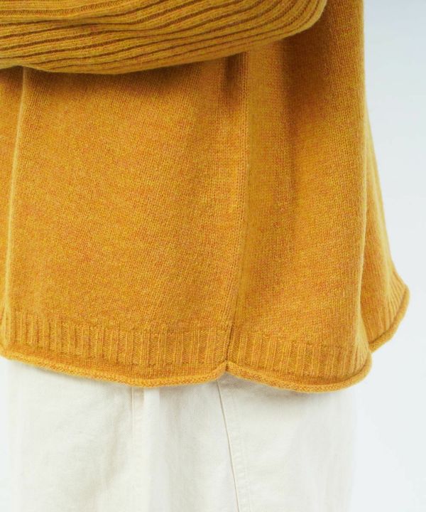 grin(グリン)ラムナイロン タートルネックニットプルオーバー | BLEU