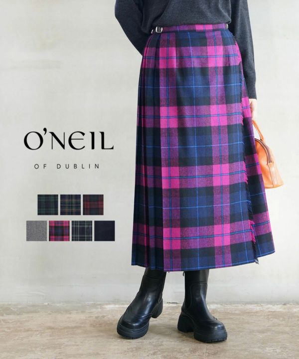 O'NEIL OF DUBLIN(オニールオブダブリン)キルトスカート ロング 83cm