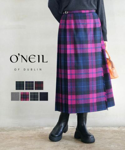 O'NEIL OF DUBLIN(オニールオブダブリン)キルトスカート ロング 83cm