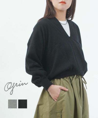 専用です✨ 新品 grin 綿カシミア クルーネックカーディガン grin(グリン)綿カシミアスウェットニットジップカーディガン | BLEU