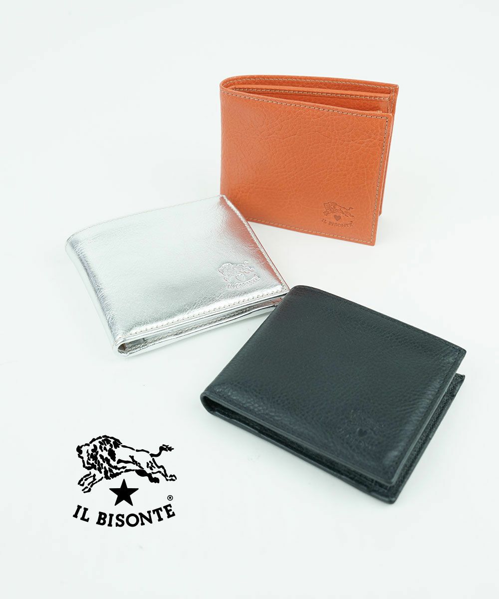 IL BISONTE(イルビゾンテ)レザー スターエンボス ダブルフラップ
